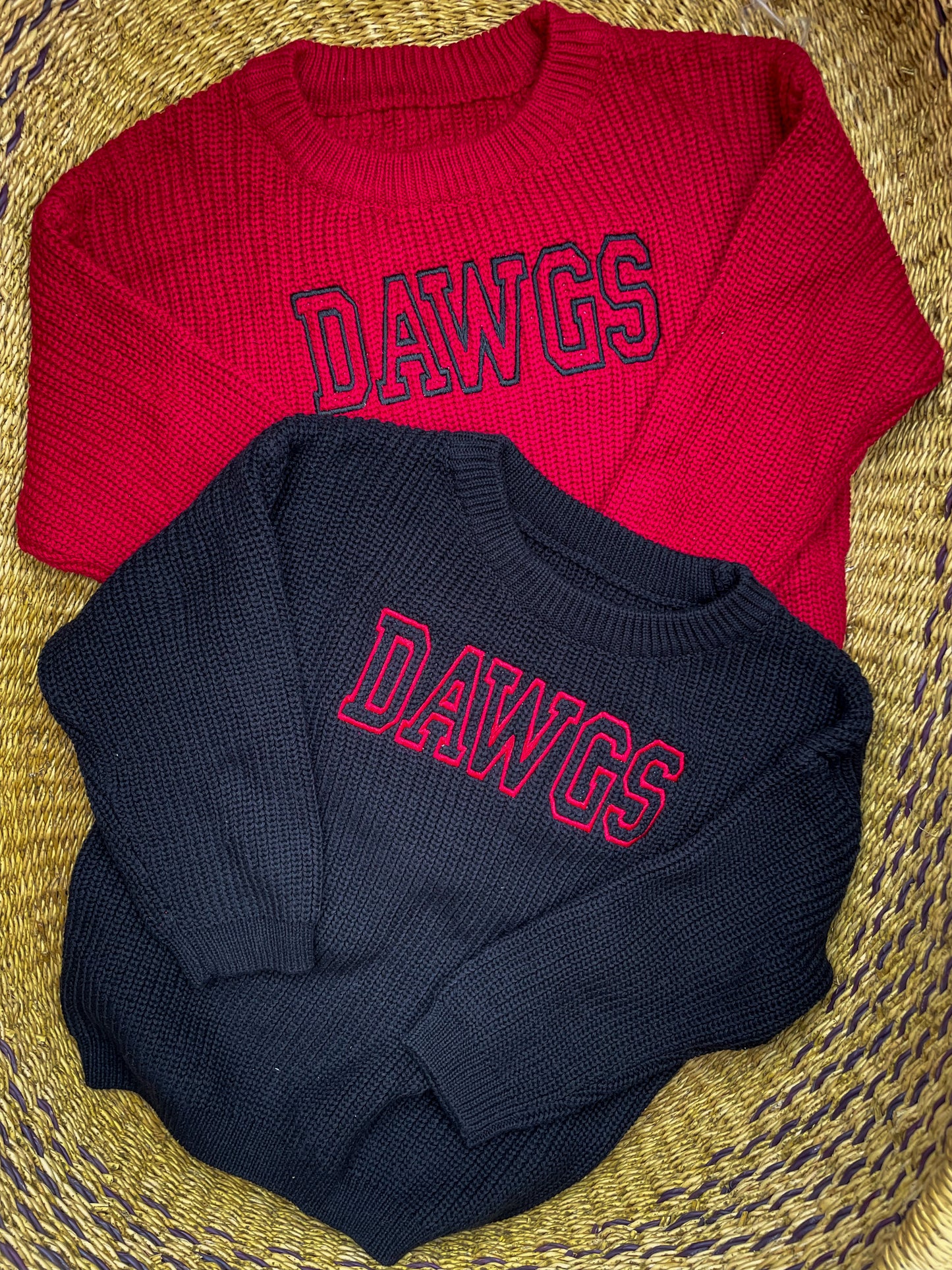 Custom DAWGS Varsity Block Sweater- Kids Game Day Outfit