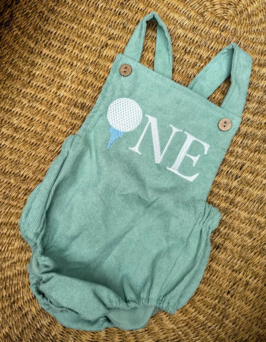 Custom Golf ONE Romper - Kids First Birthday Outfit