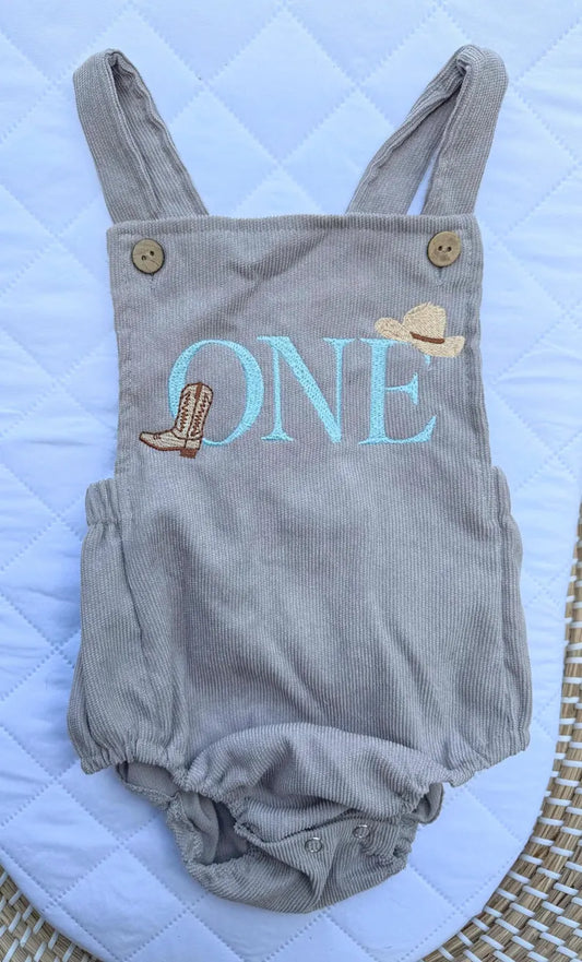 Custom Western ONE Romper - Kids First Birthday Outfit