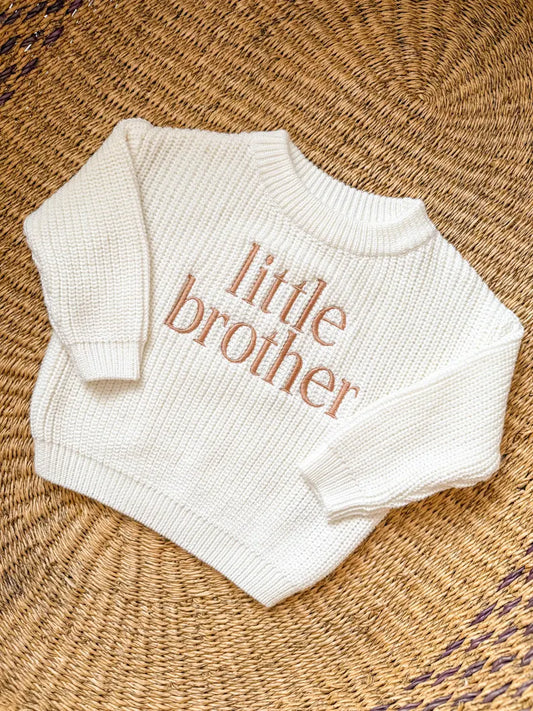 Custom Little Brother Sweater - Boys Personalized Outfit