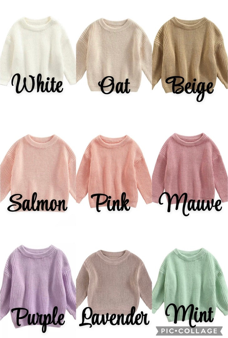Custom Bunny Bow Sweater - Kids Personalized Outfit