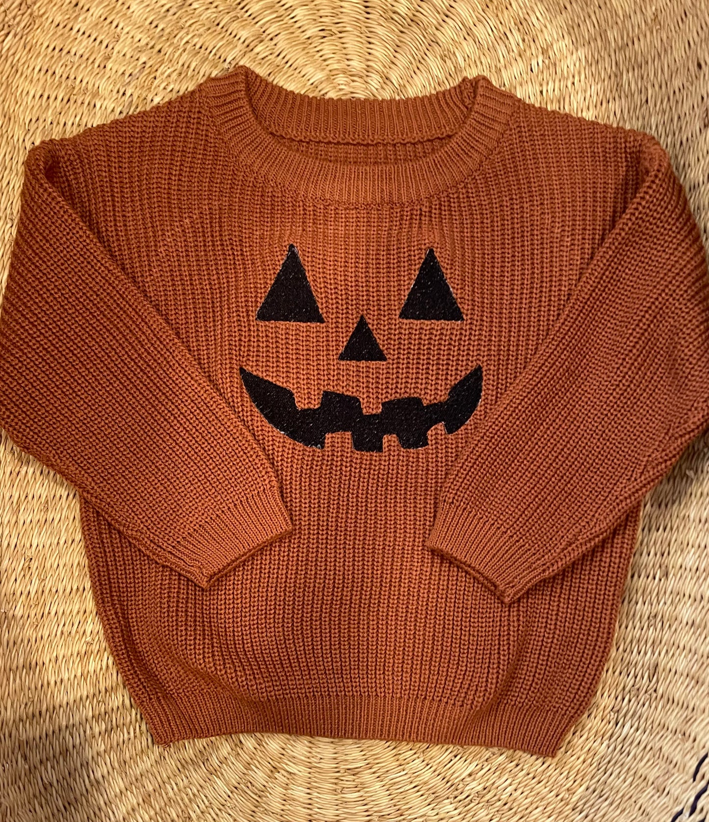 Custom Jack-O-Lantern Sweater - Kids Halloween Outfit
