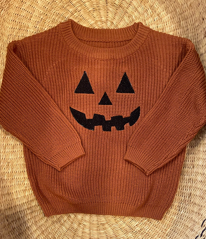 Jack-O-Lantern Sweater - Kids Halloween Outfit