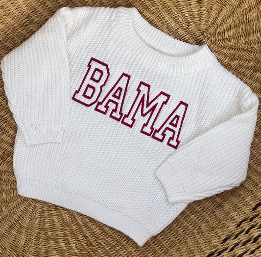 Custom Varsity Block Sweater - Kids Game Day Outfit