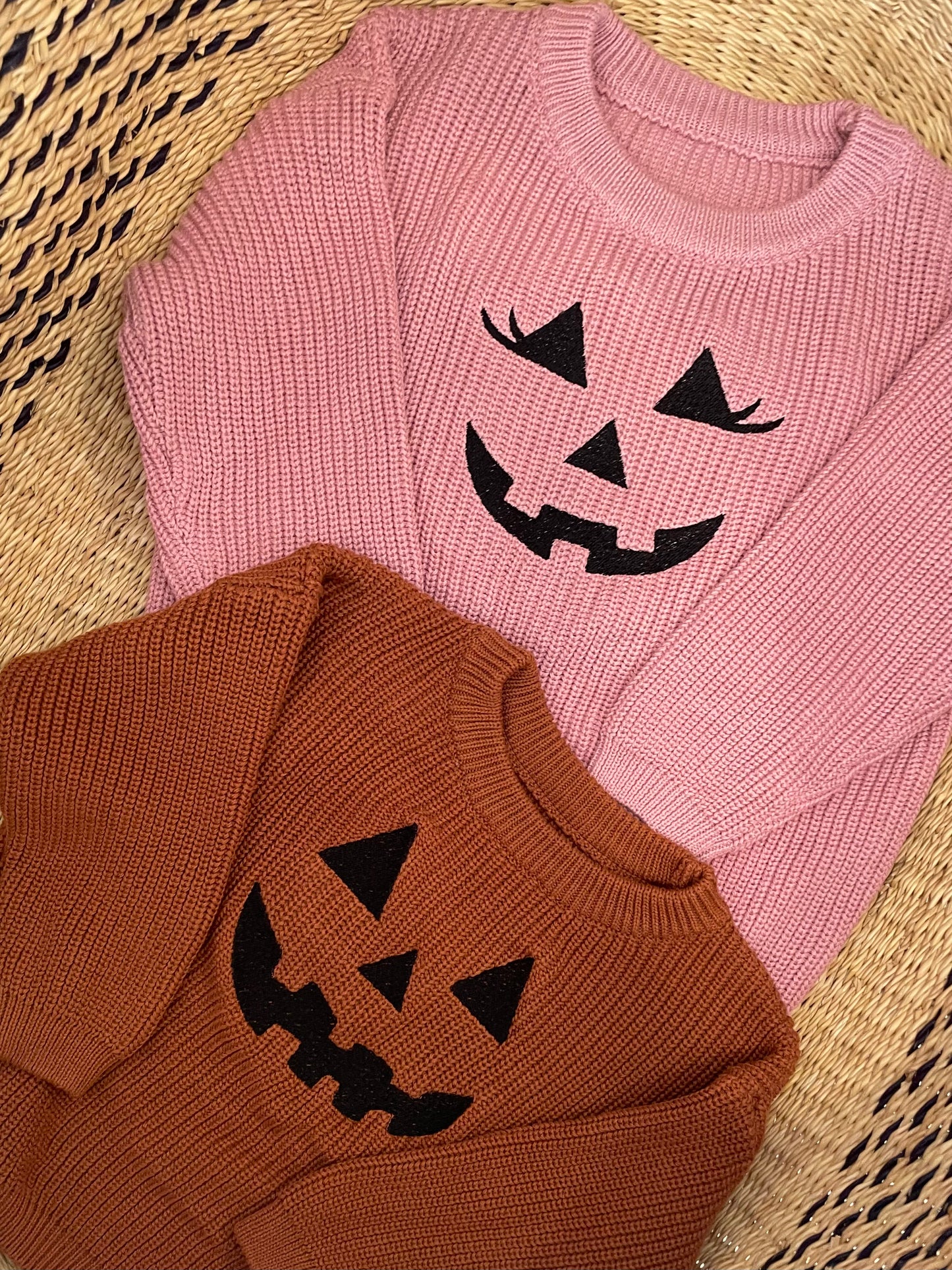 Custom Jack-O-Lantern Sweater - Kids Halloween Outfit