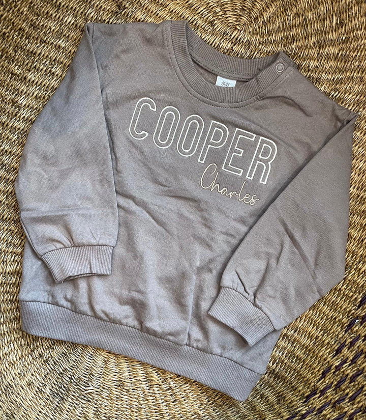 First + Middle Name Sweatshirt – Boys Personalized Outfit