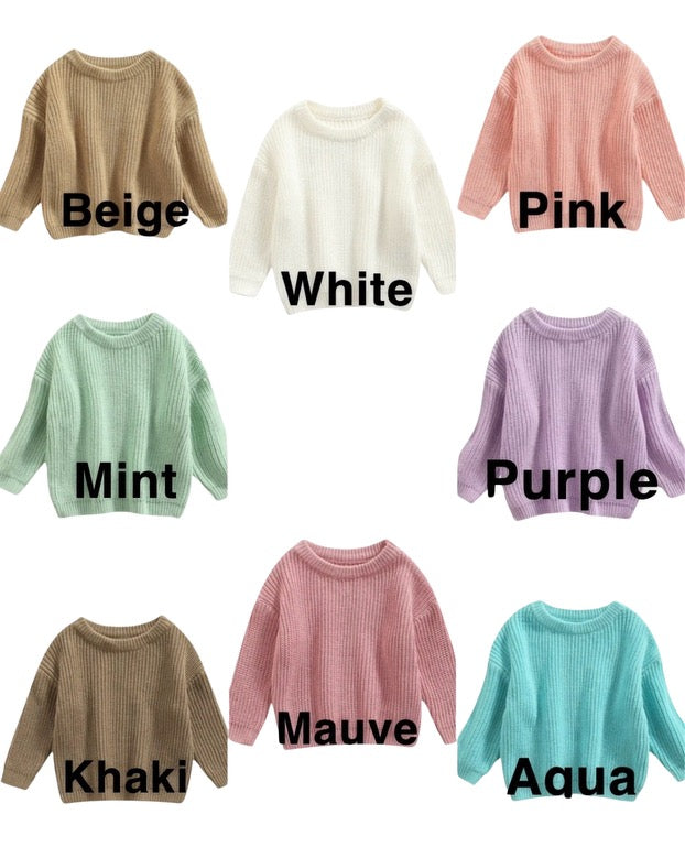 Floral Initial + Name Sweater – Kids Personalized Outfit