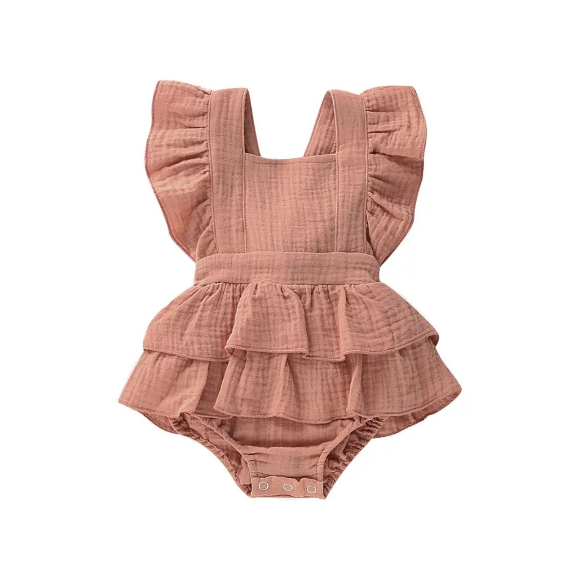 Custom Knit Initial & Branch Romper – Girls Personalized Outfit