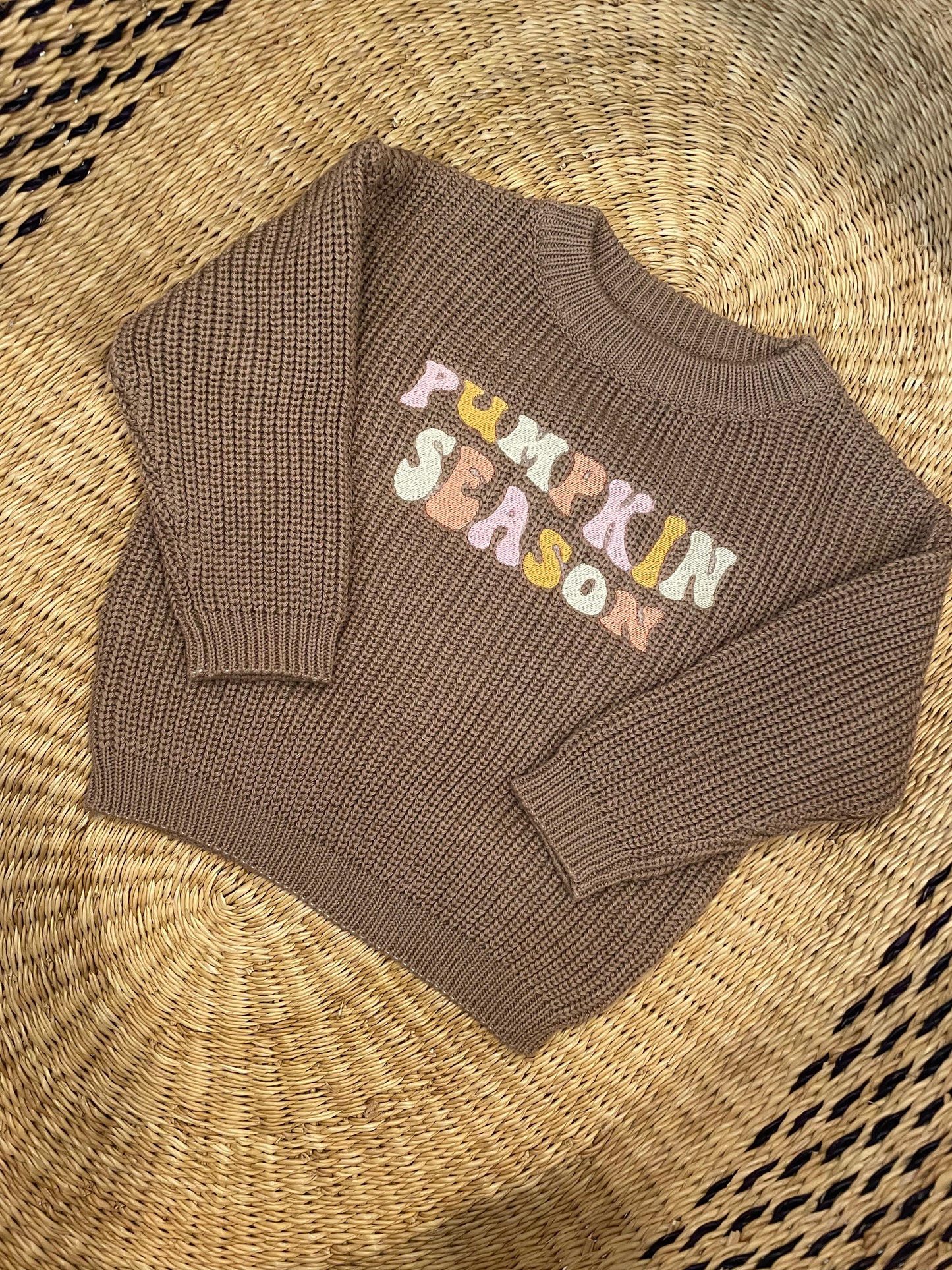 Custom Pumpkin Season Sweater - Kids Fall Outfit