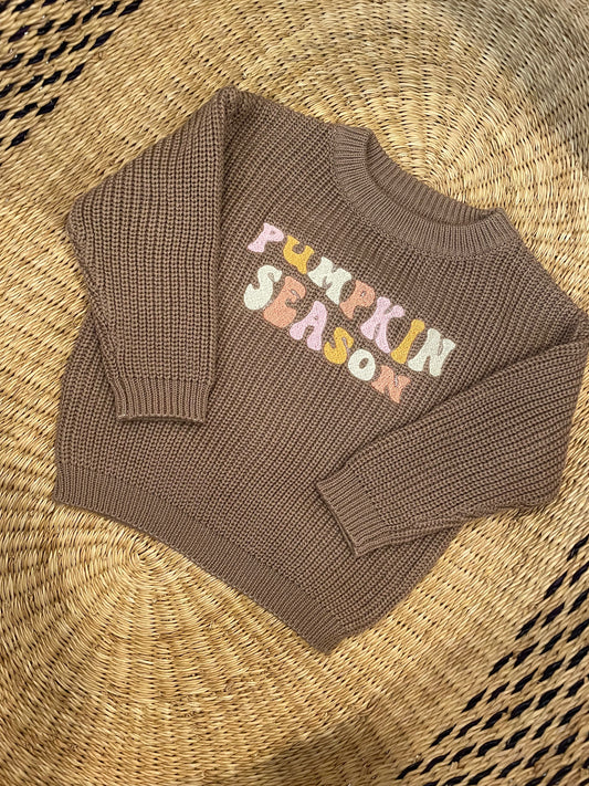 Custom Pumpkin Season Sweater - Kids Fall Outfit
