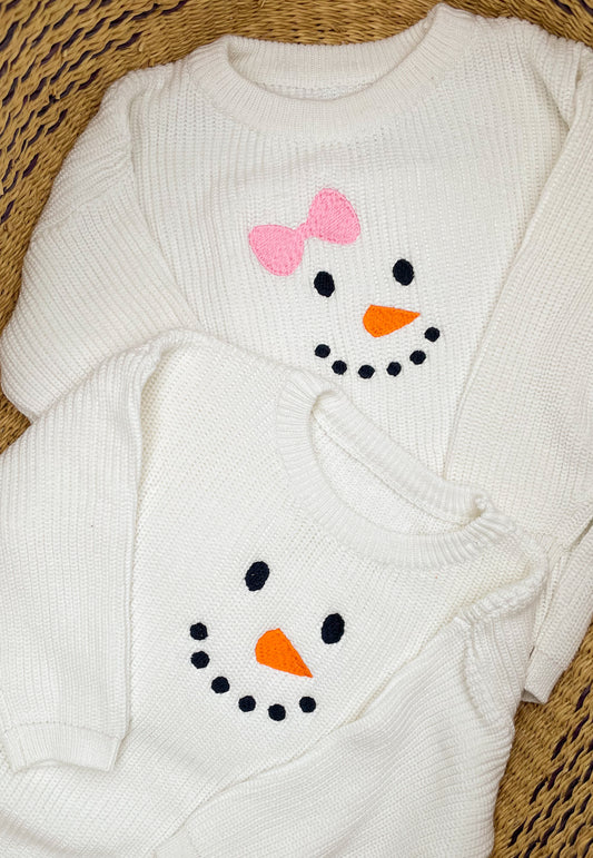 Custom Snowman Sweater - Kids Christmas Outfit