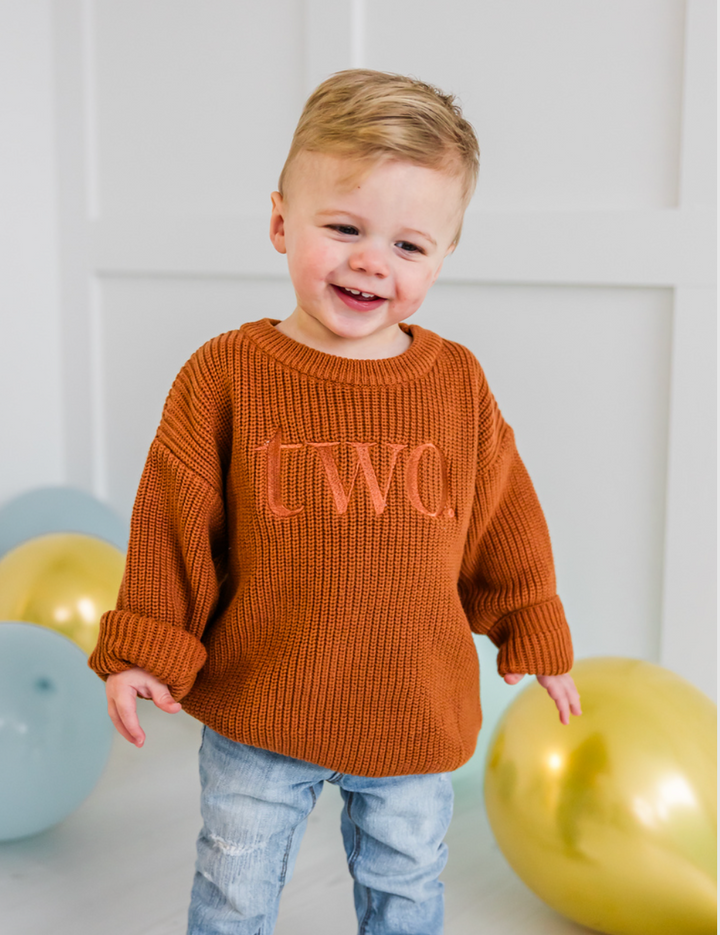 TWO Sweater - Second Birthday Outfit