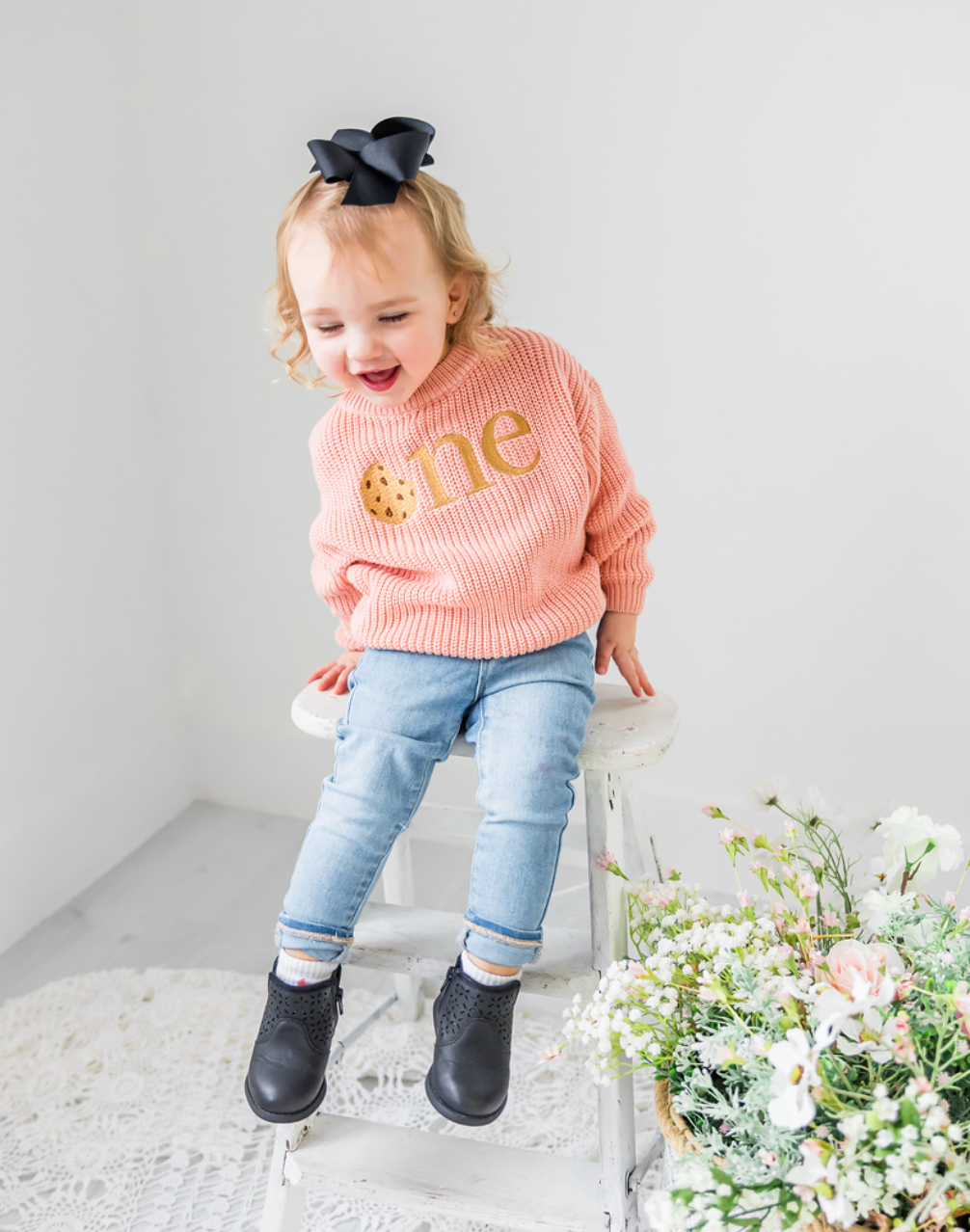 Cookie ONE Sweater - First Birthday Outfit