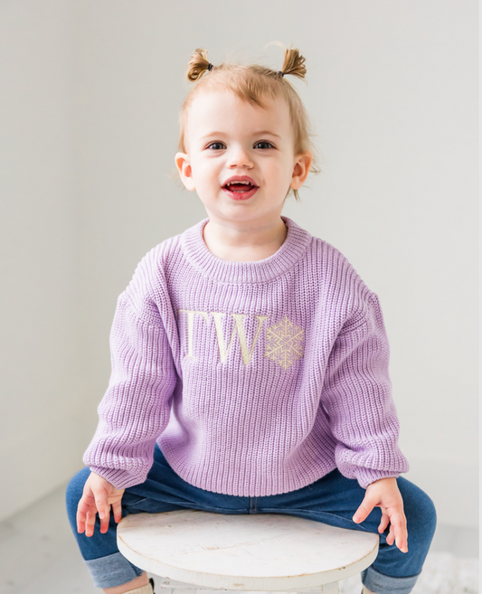 Custom Snowflake TWO Sweater - Second Birthday Outfit