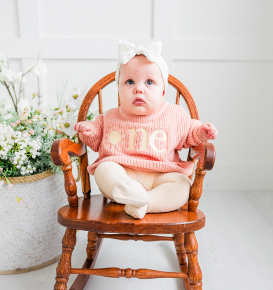 Custom Sunshine ONE Sweater - First Birthday Outfit