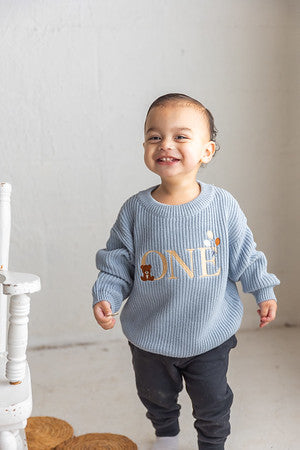 Beary First ONE Sweater - Kids First Birthday Outfit
