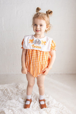 Vols Gingham Romper - Girls Game Day Outfit