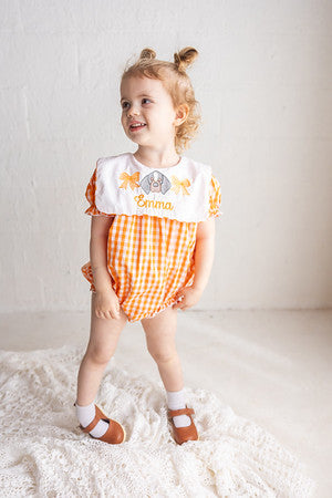 Vols Gingham Romper - Girls Game Day Outfit