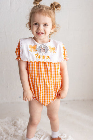 Vols Gingham Romper - Girls Game Day Outfit