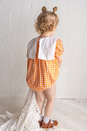 Vols Gingham Romper - Girls Game Day Outfit