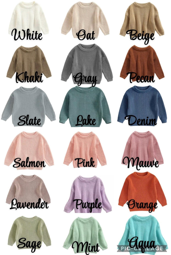 Wild One Floral Birthday Sweater - Girls Wildflower First Birthday Knit Pullover