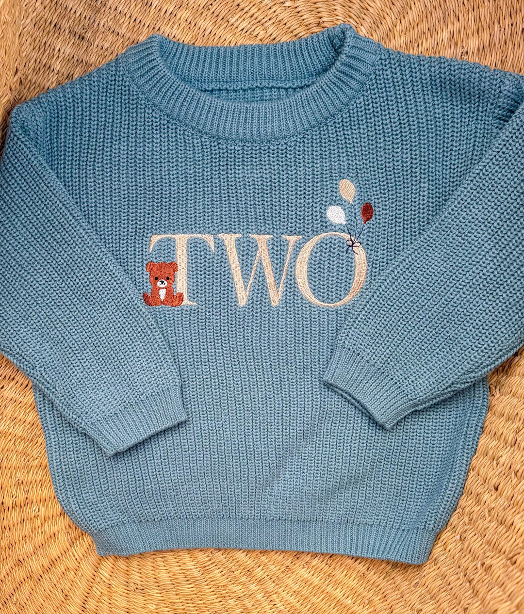Beary Second Birthday Sweater - Bear Two Embroidered Birthday Outfit