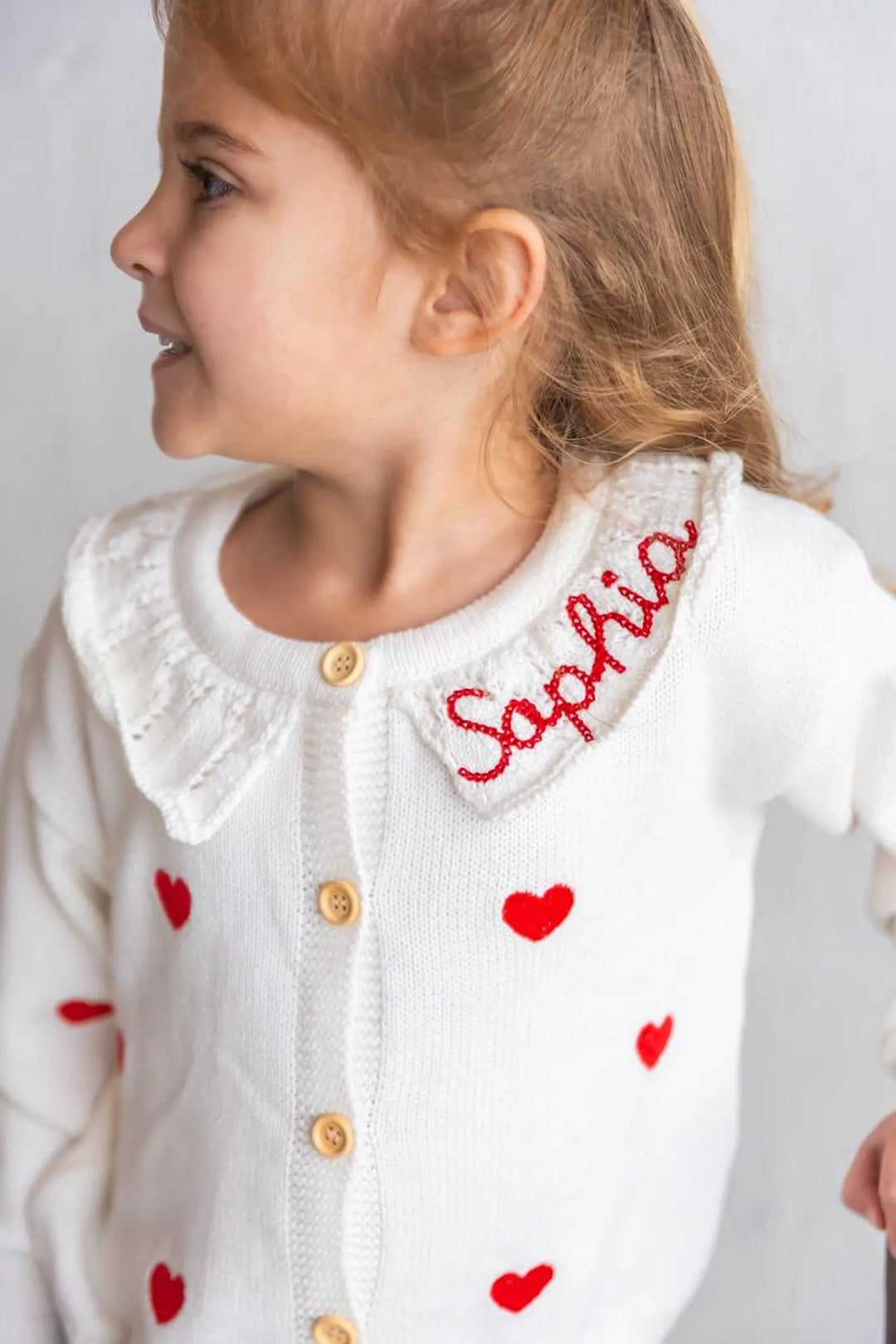 Heart Cardigan - Girls Valentines Day Outfit