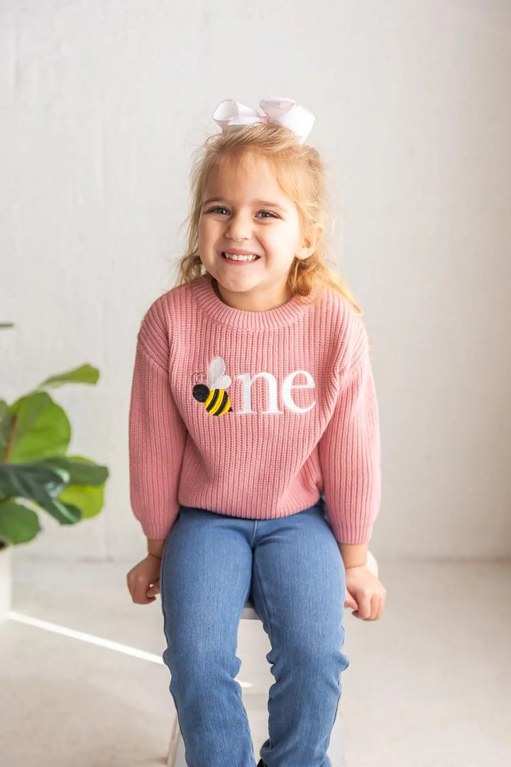 Bumble Bee ONE Sweater - First Birthday Outfit