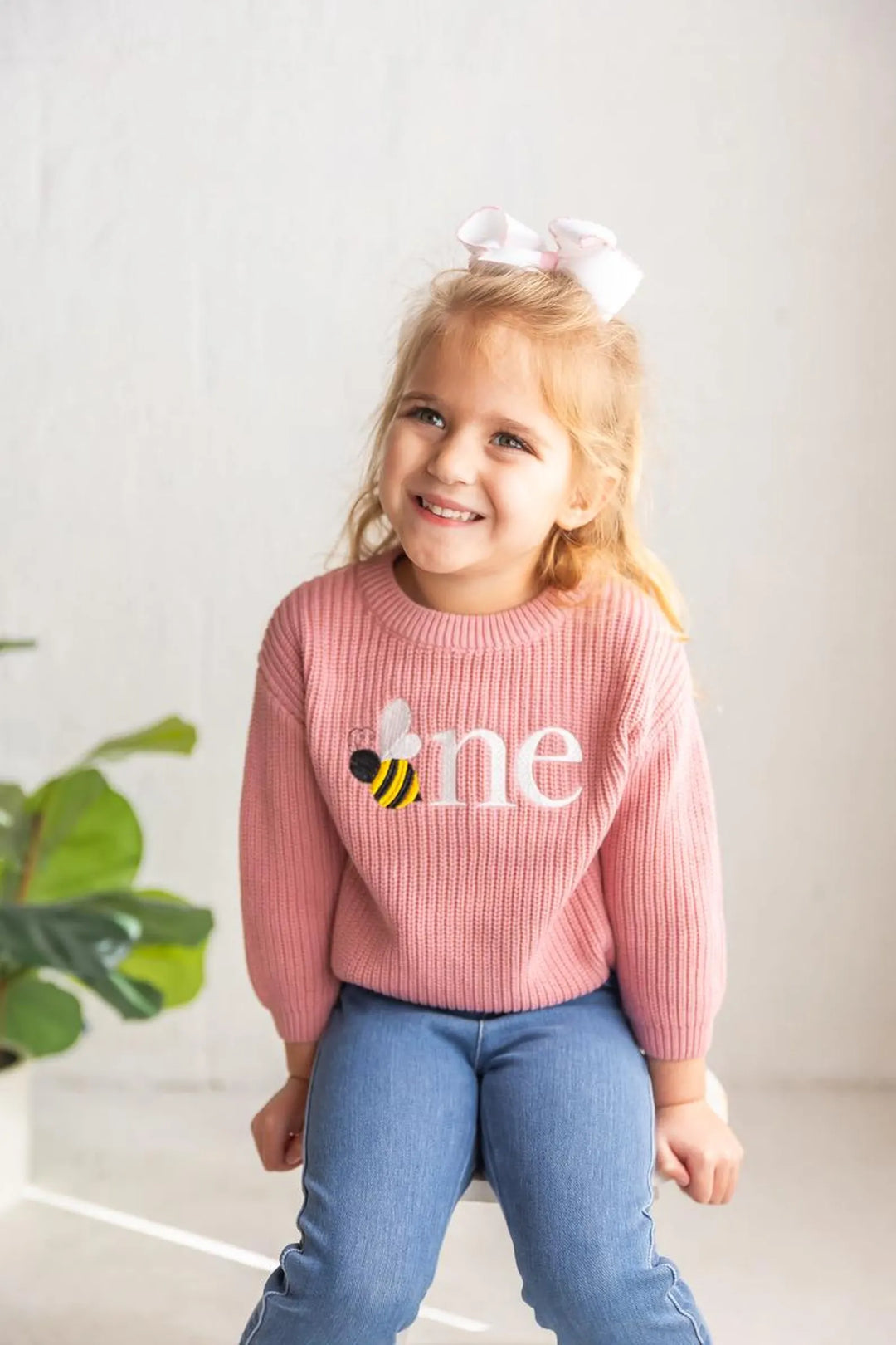Bumble Bee ONE Sweater - First Birthday Outfit