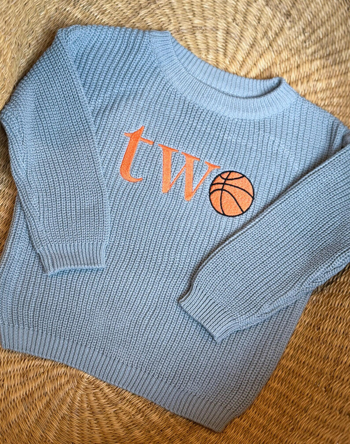 Custom Second Birthday Basketball Sweater
