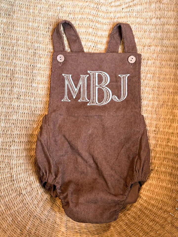 Baby Boys Monogrammed Overalls