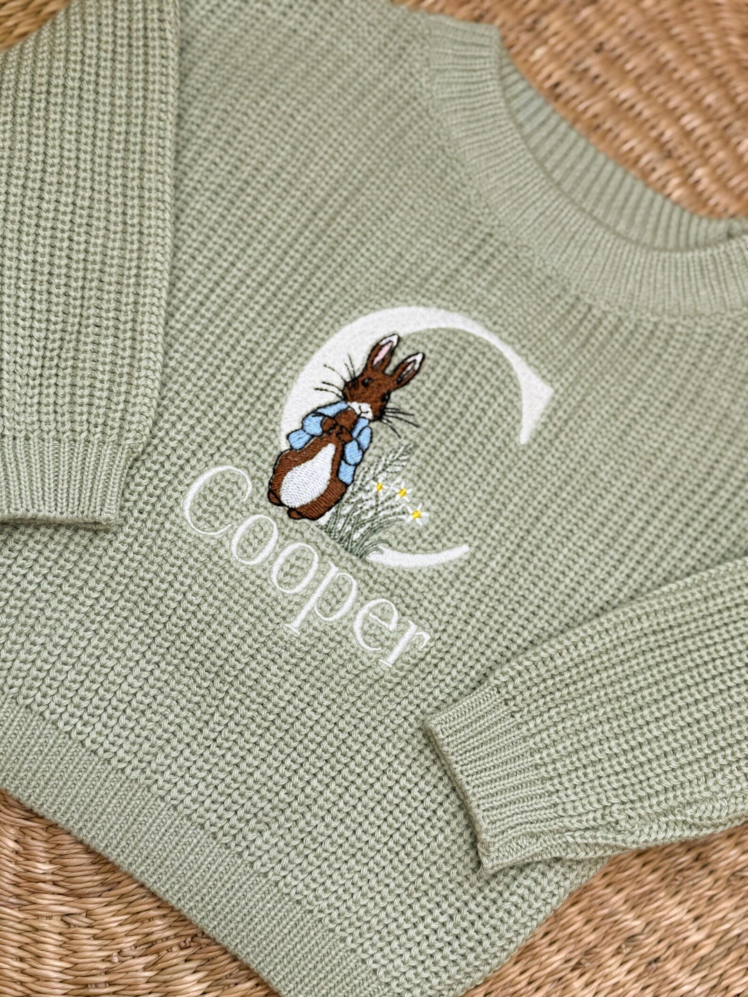 Easter Bunny Sweater - Kids Personalized Easter Outfit