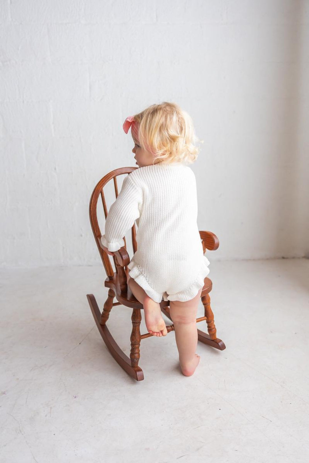 Personalized Peter Rabbit knit Romper - Custom Name Coquette Outfit
