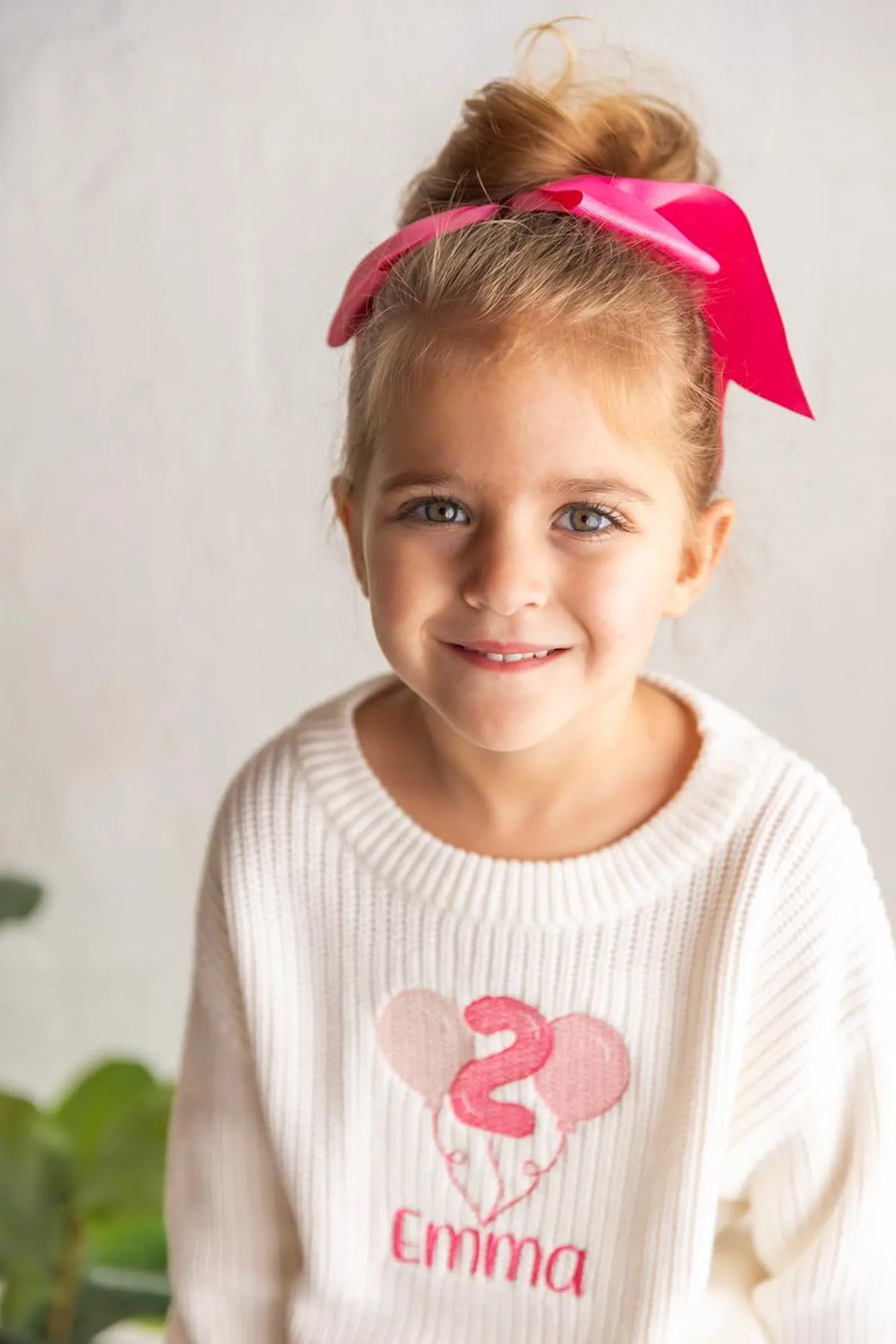 Personalized Second Birthday Sweater | Embroidered Name, Balloon, Age