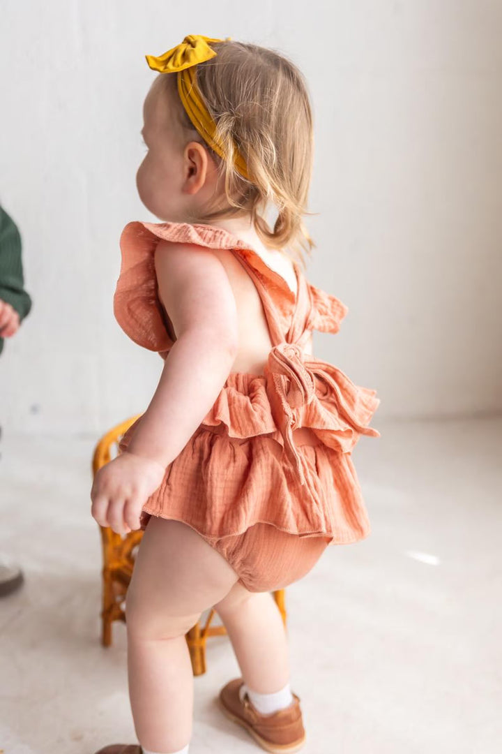 Buzzing Bee One Romper - Girls First Birthday Outfit