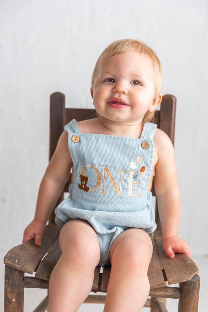 Beary First ONE Romper - Kids First Birthday Outfit
