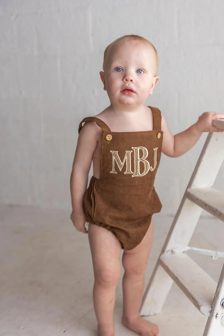 Baby Boys Monogrammed Overalls
