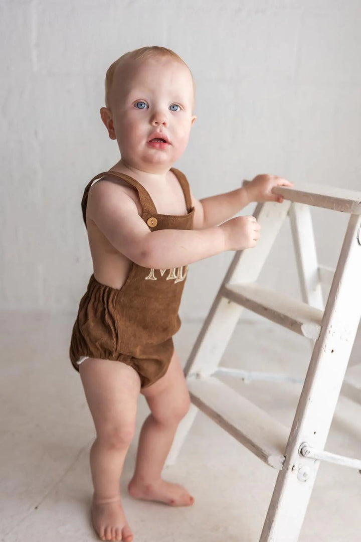 Baby Boys Monogrammed Overalls