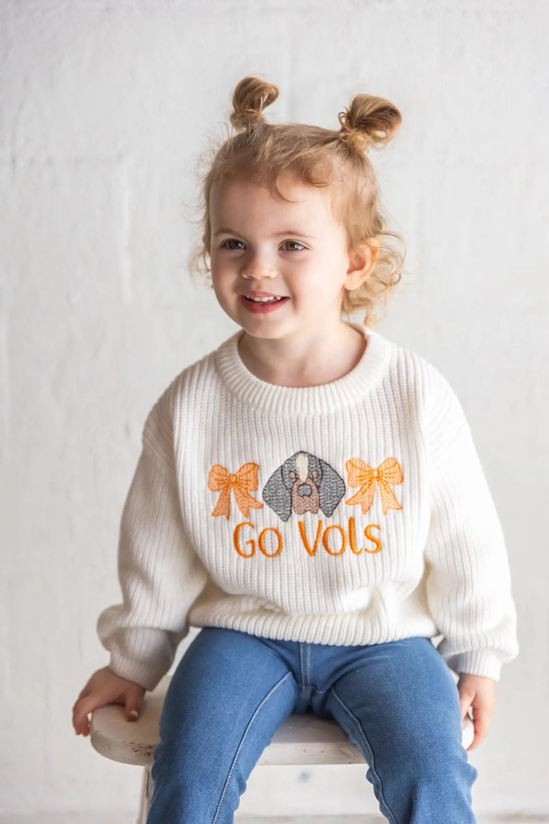 Tennessee Go Vols Bow Sweater - Girls Game Day Sweater