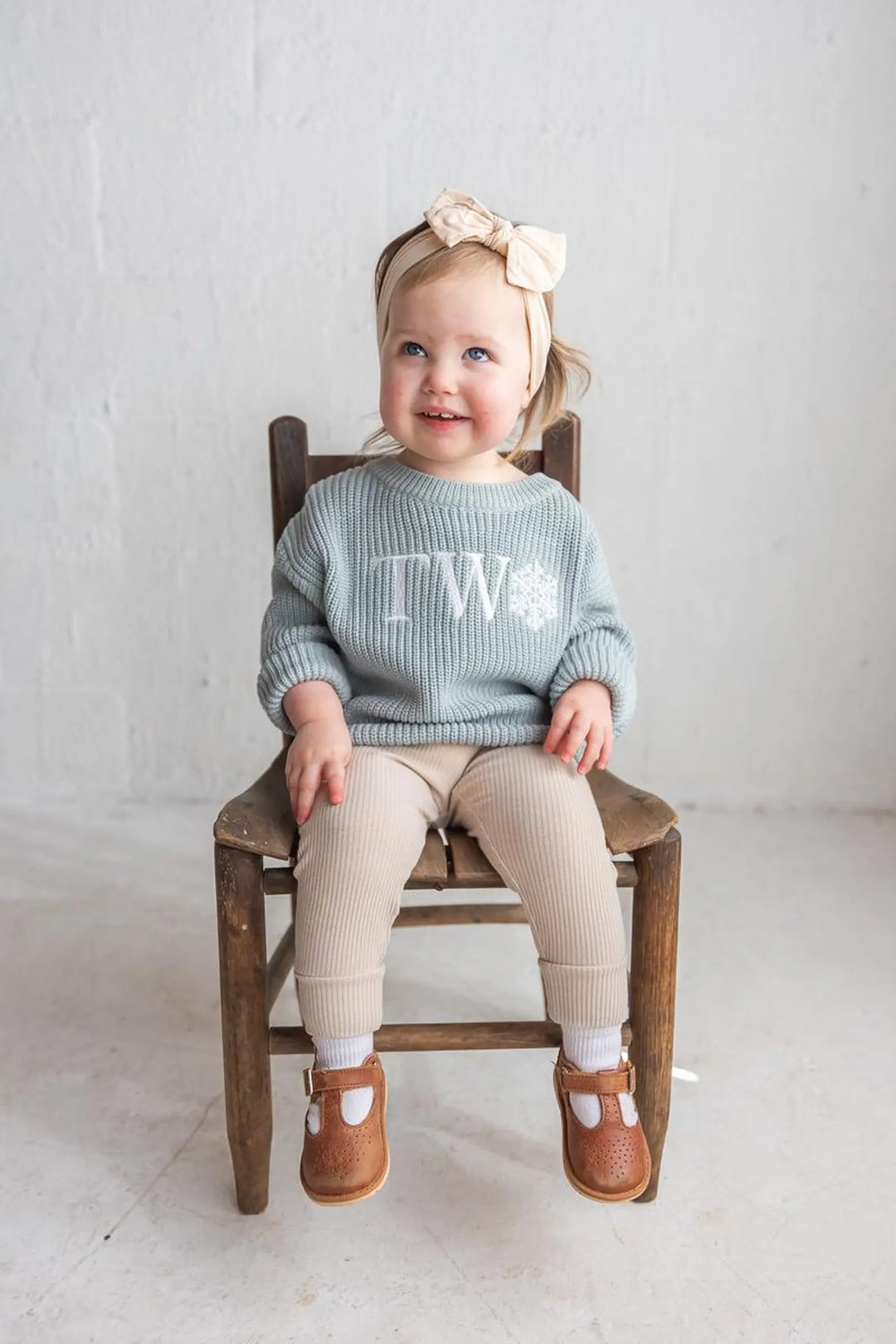 Snowflake TWO Sweater - Second Birthday Outfit