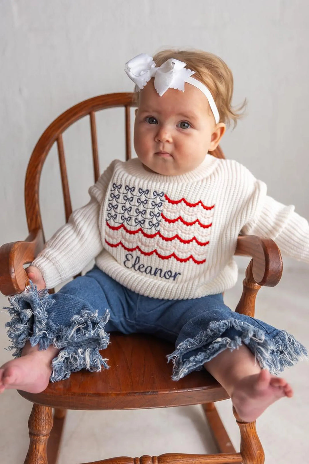 Coquette American Flag - Girls USA Sweater
