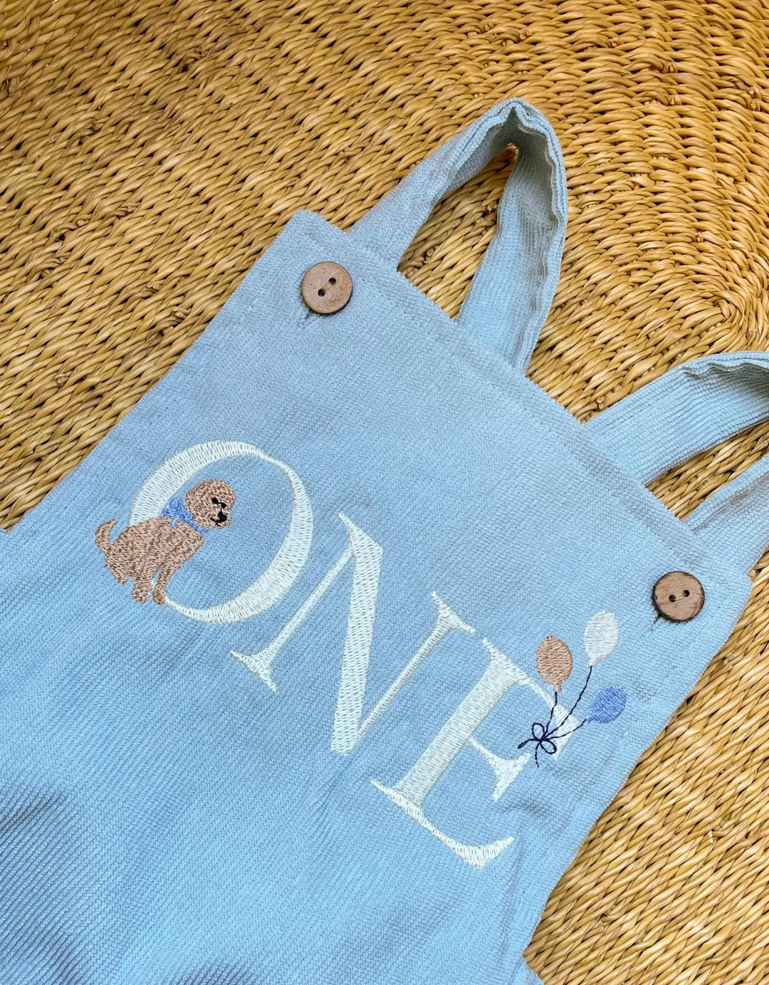 Golden Year First Birthday Romper - Goldendoodle Cake Smash Outfit