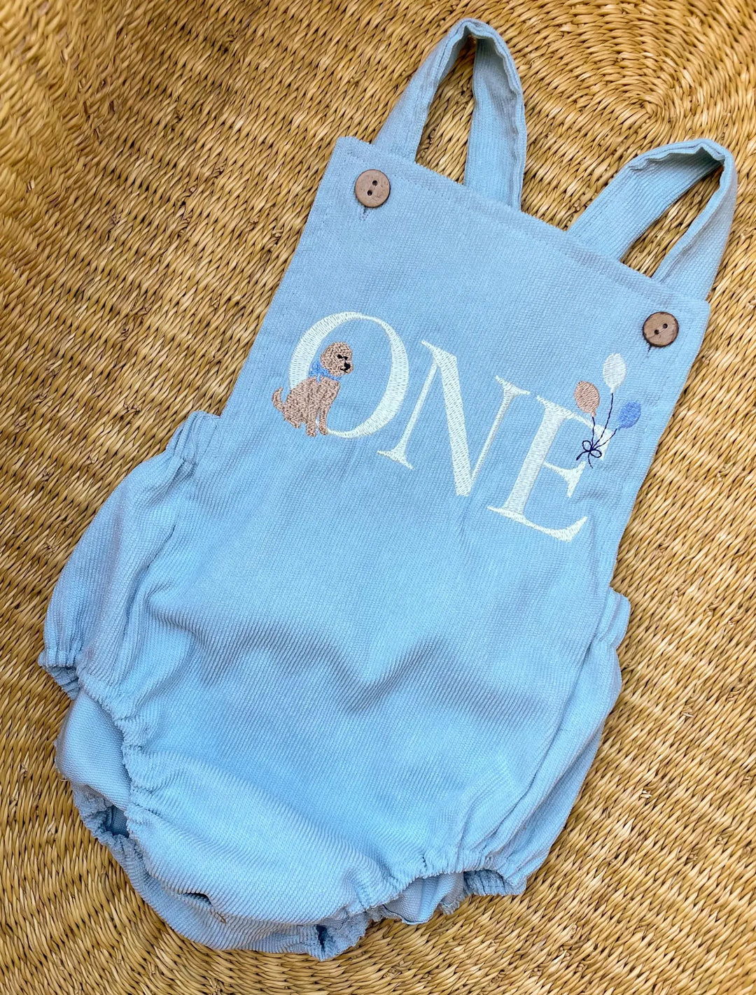 Golden Year First Birthday Romper - Goldendoodle Cake Smash Outfit