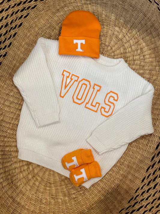 Custom UT Vols Varsity Sweater - Kids Game Day Outfit