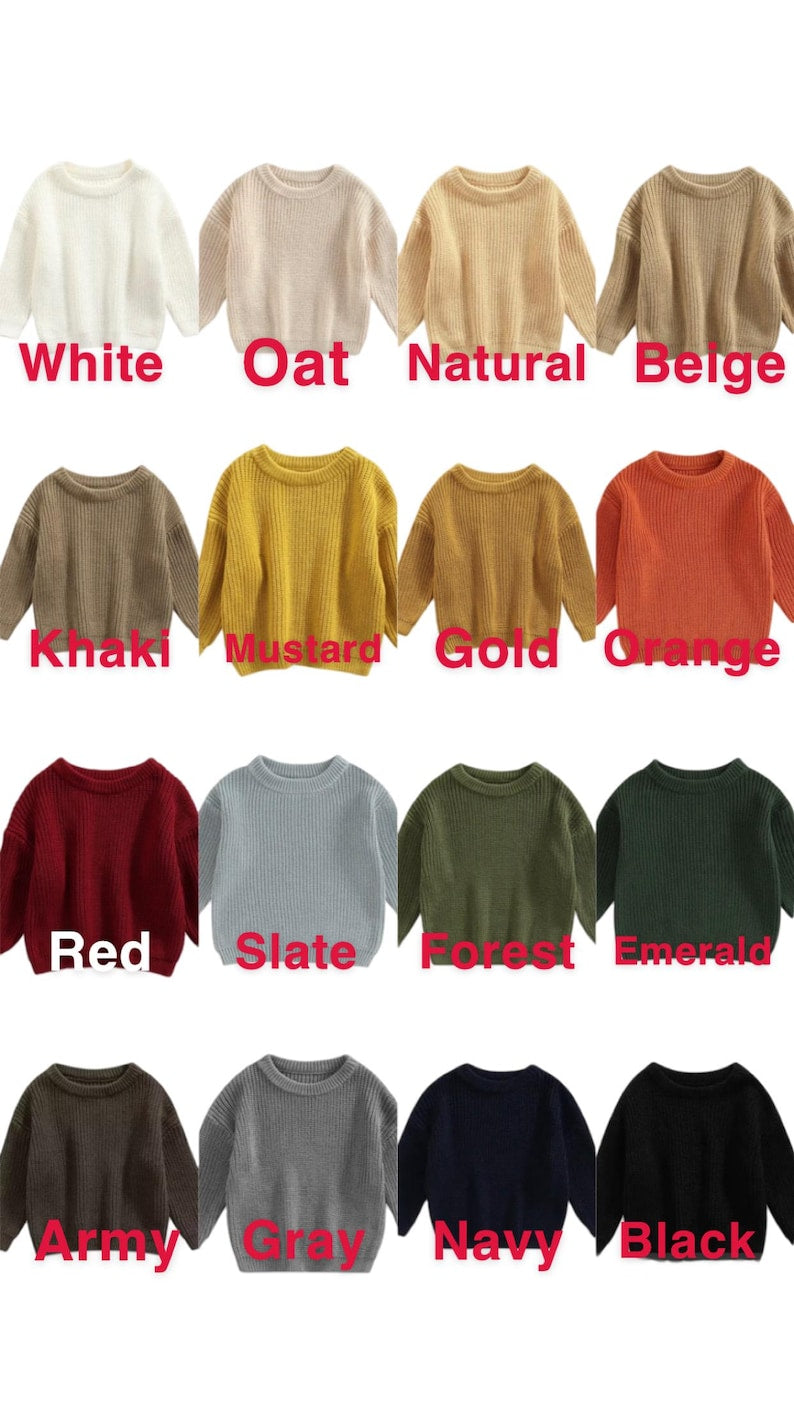 Custom Double-Color Varsity Sweater - Kids Game Day Outfit