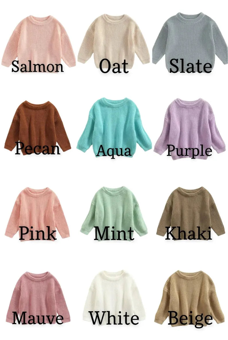 Custom Peach ONE Sweater - Girls First Birthday Outfit