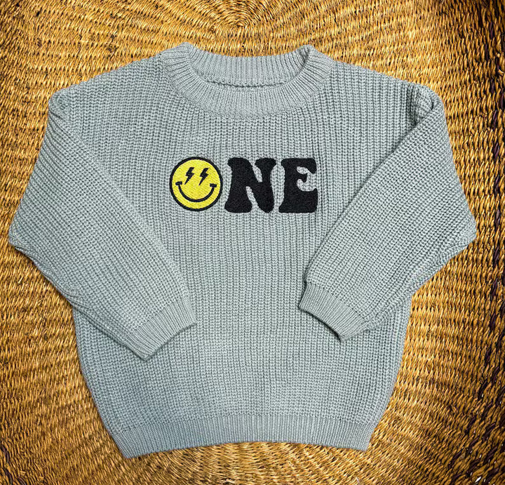 ONE Happy Dude Sweater – Kids First Birthday Outfit