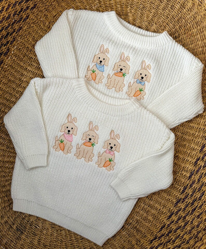 Custom Dogs with Easter Bunny Ears Sweater