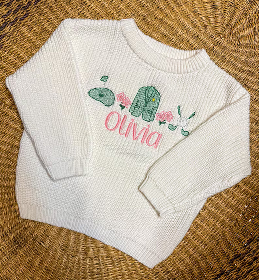 Custom Golf Sweater - Girls Personalized Outfit