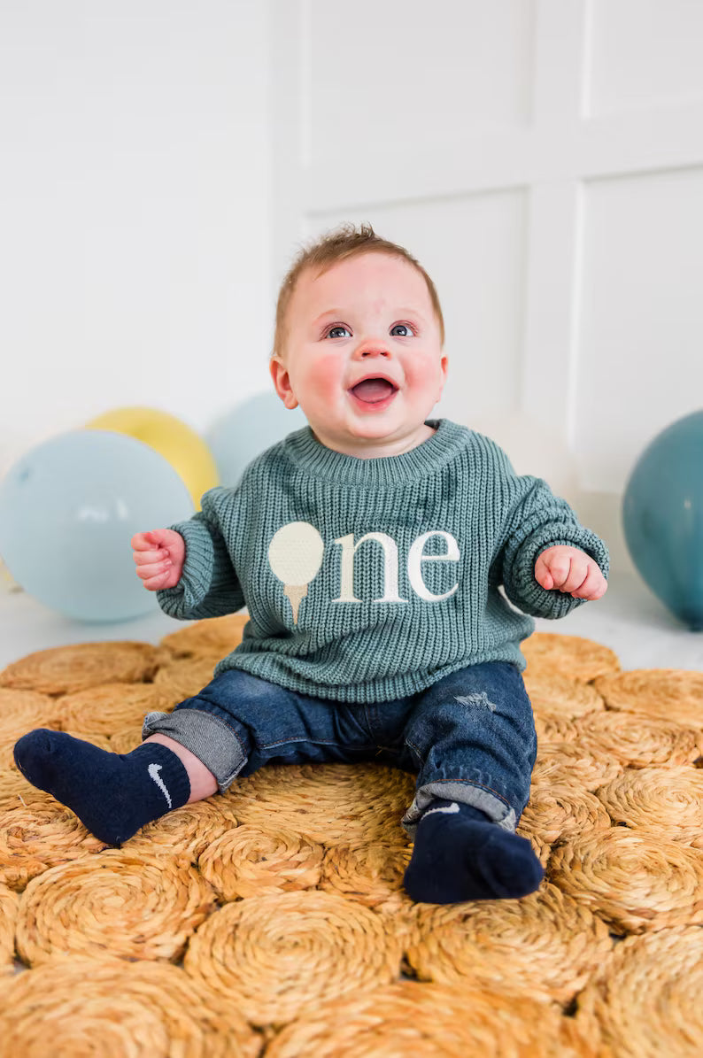 Custom Golf ONE Sweater - First Birthday Outfit